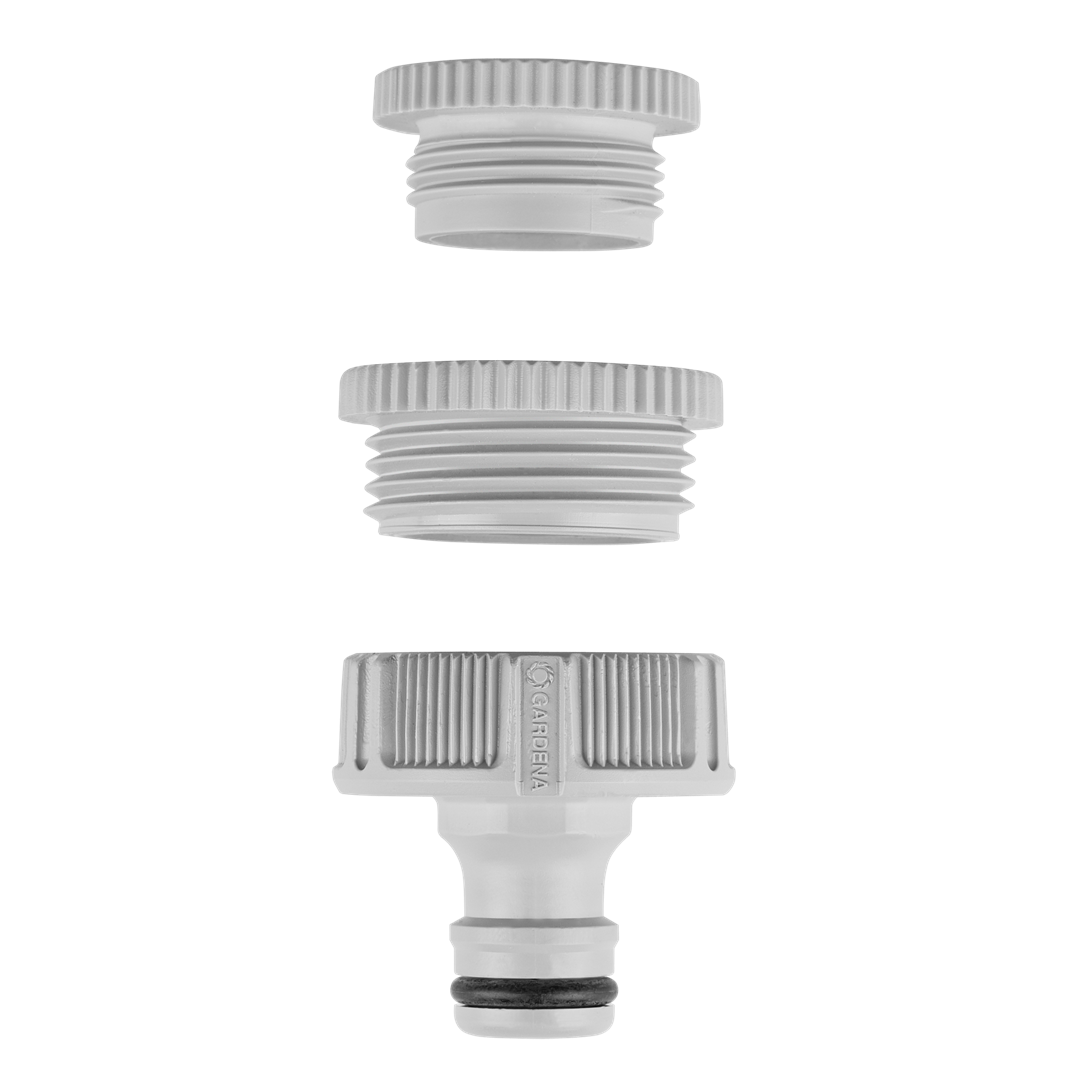 Gardena Krankoppling 1'' med adapter för 3/4'' och 1/2''