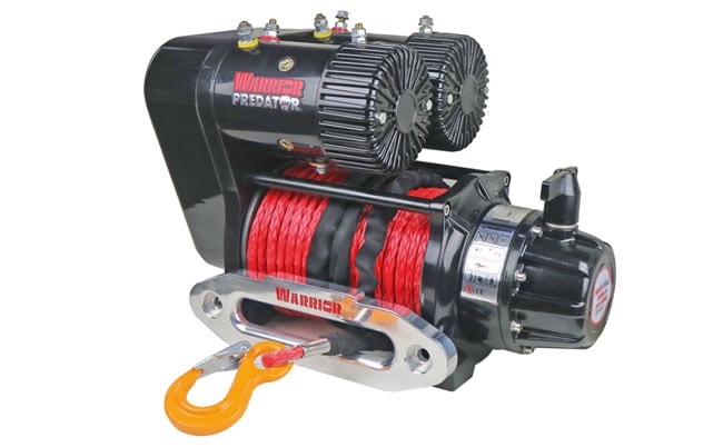 Warrior Winches Trækspil Predator Dobbeltmotor 10000lb 12V Stålwire & Trådløs Fjernbetjening