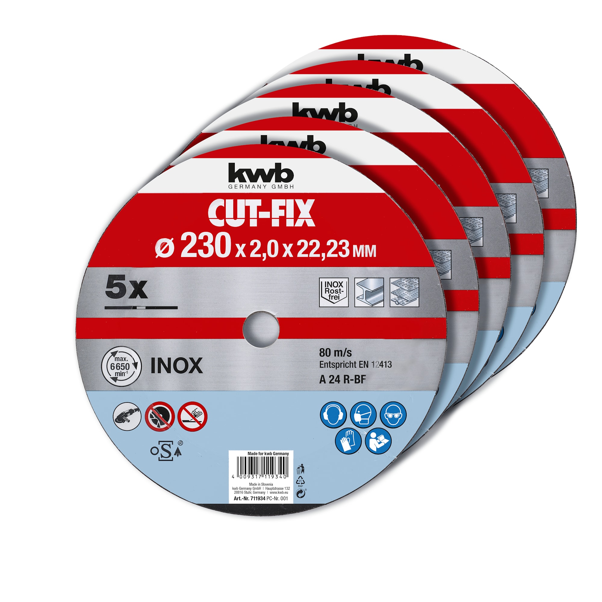 KWB Kappeskive, Ø230×2,0 mm, 5 stk.