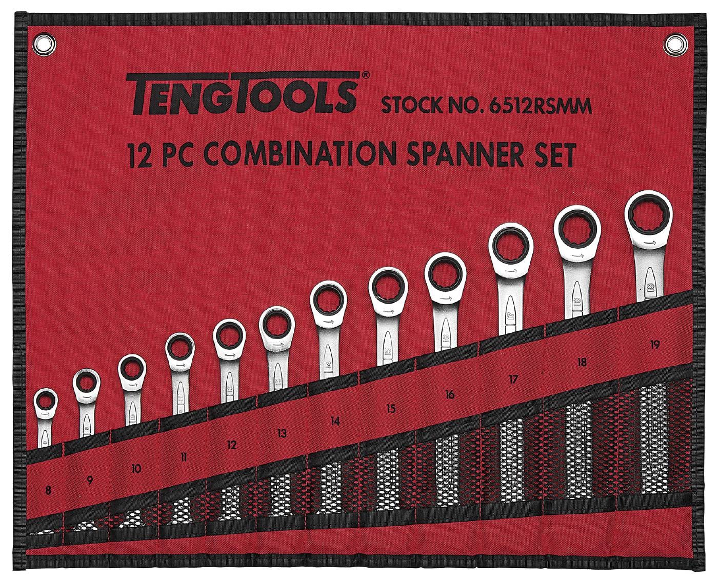 Teng Tools Kiintolenkkiräikkäavainsarja 6512RSMM