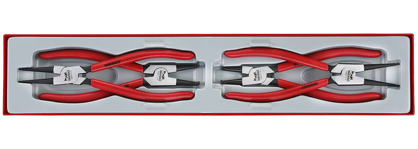 Teng Tools Låseringstang med 4 dele til ind- og udvendige låseringe TTX474-9