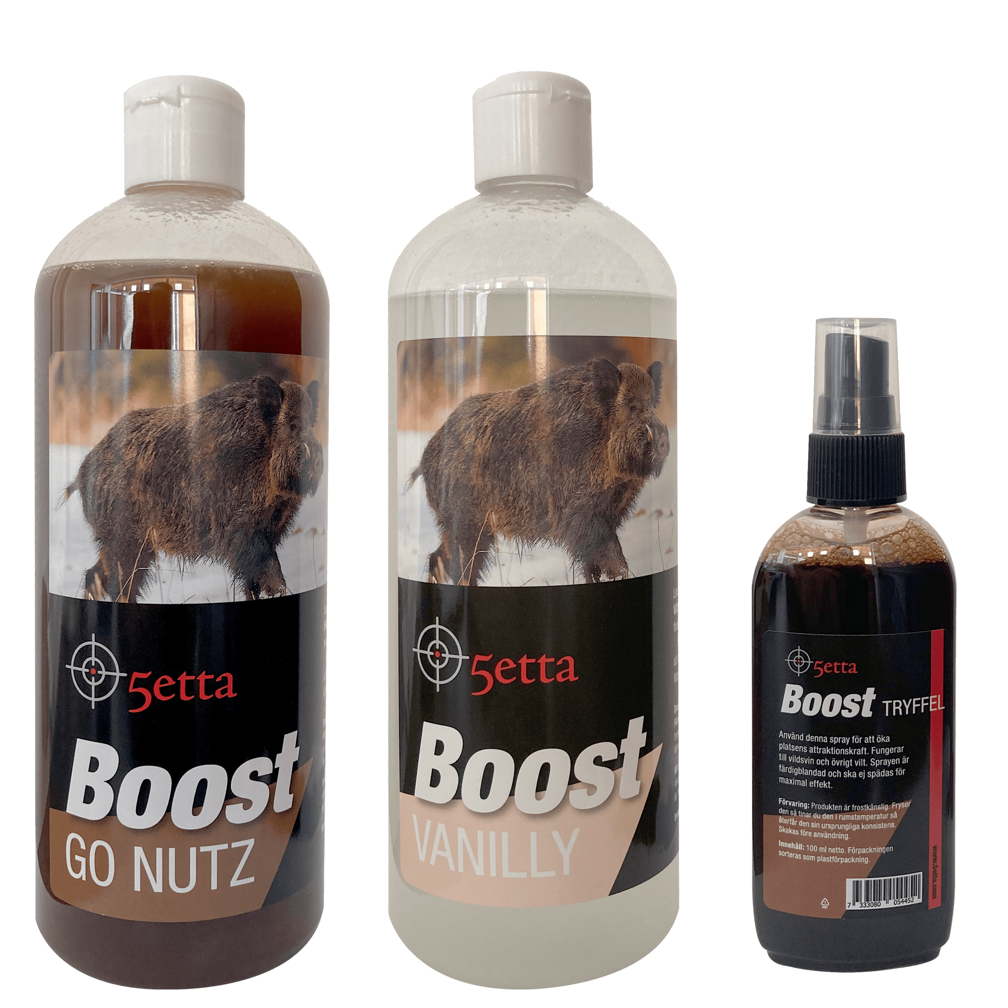 5etta Boost lockmedel 3-pack Vanilly, Go Nutz & Tryffel