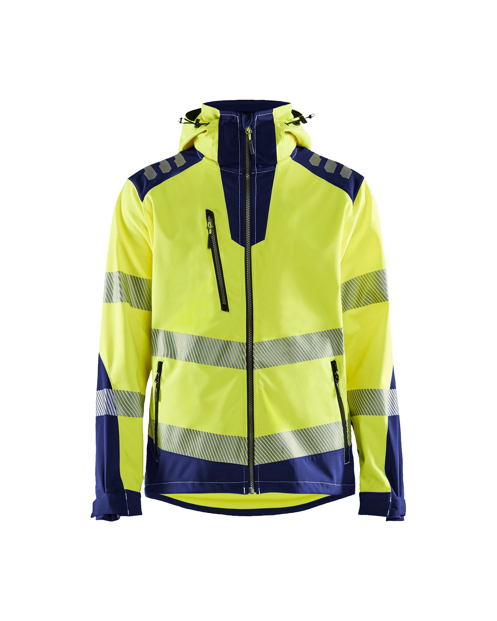 Blåkläder High Vis Softshell Jacke High Vis Rot/Schwarz - XXXL