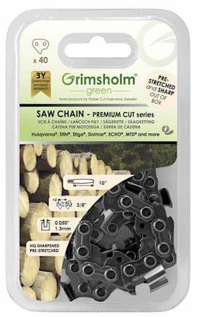 Grimsholm 10 "40DL 3/8" 1,3 mm premium skåret kæde kæde
