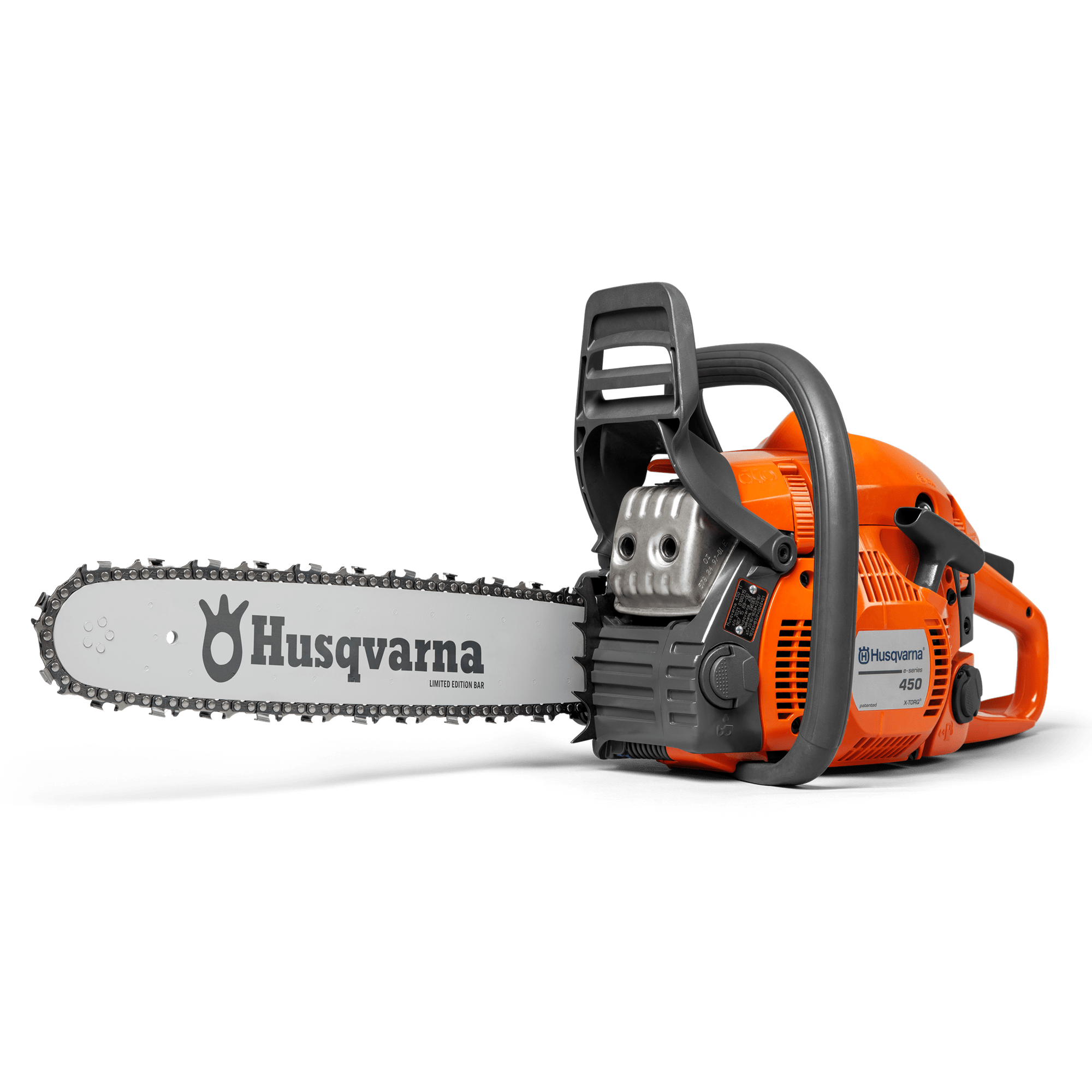Husqvarna 450 II e-series 15" - Limited Edition Moottorisaha Henkselit kaupan päälle!