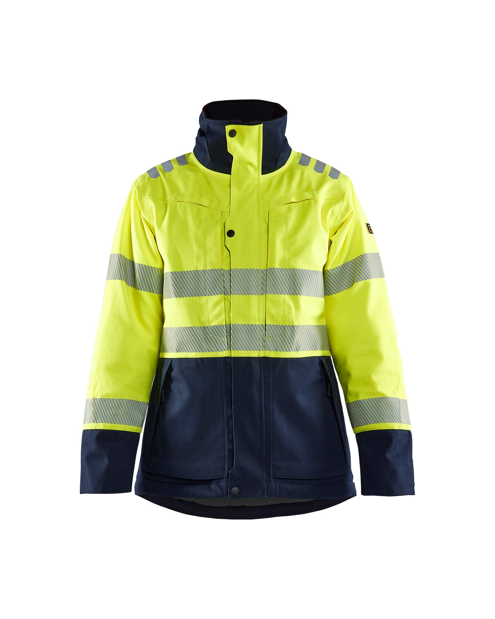 Blåkläder Damen Multinorm Winterjacke High Vis Gelb/Marineblau - XXXL
