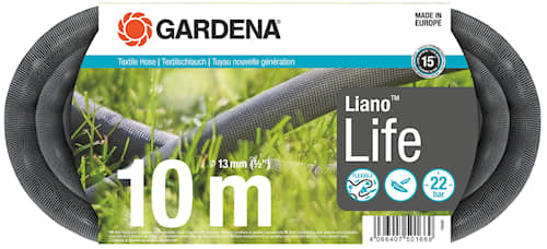 Gardena tekstilslange Liano ™ Life 10m 1/2 ”