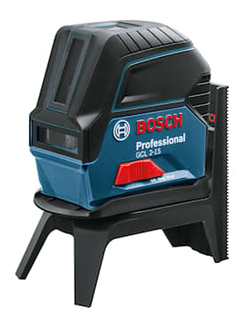 Bosch Kombilaser GCL 2-15 Professional i transportkuffert med 3 x batteri (AA), rotationsbeslag