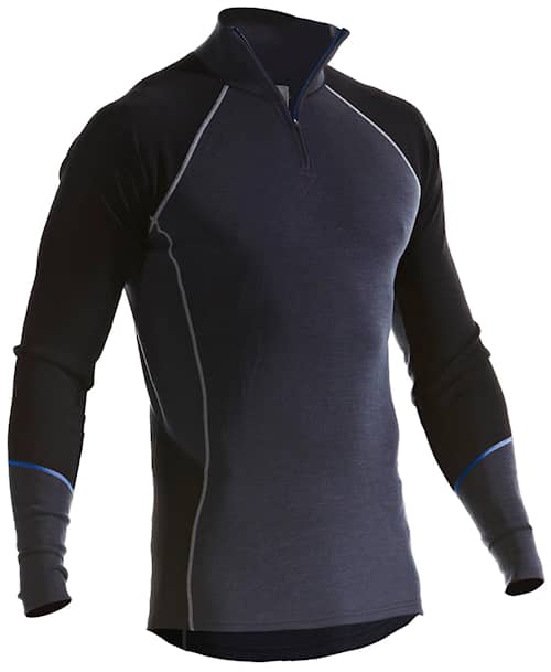 Blåkläder Warm undertrøje med lynlås mellemgrå/sort 4XL
