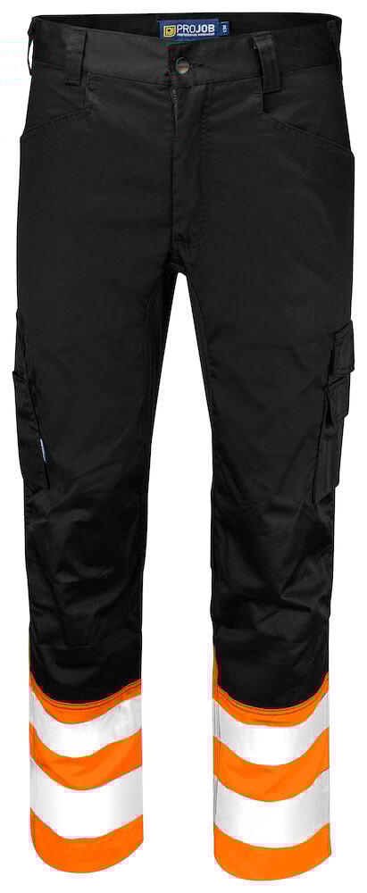 ProJob 6537 Servicebukse Stretch - Orange/Black - D96