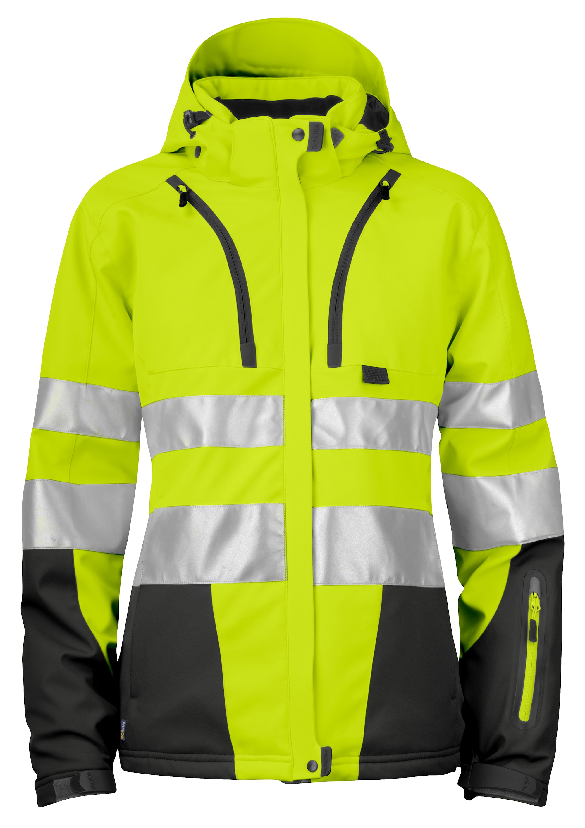 ProJob 6424 Vinterjakke Dame En Iso 20471 Kl 3/2 - Yellow/Black - 2XL