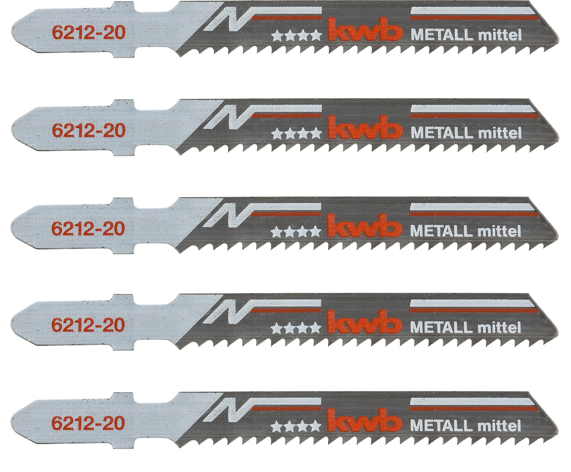 KWB Stikksagblad, metall, medium, 5 stk.