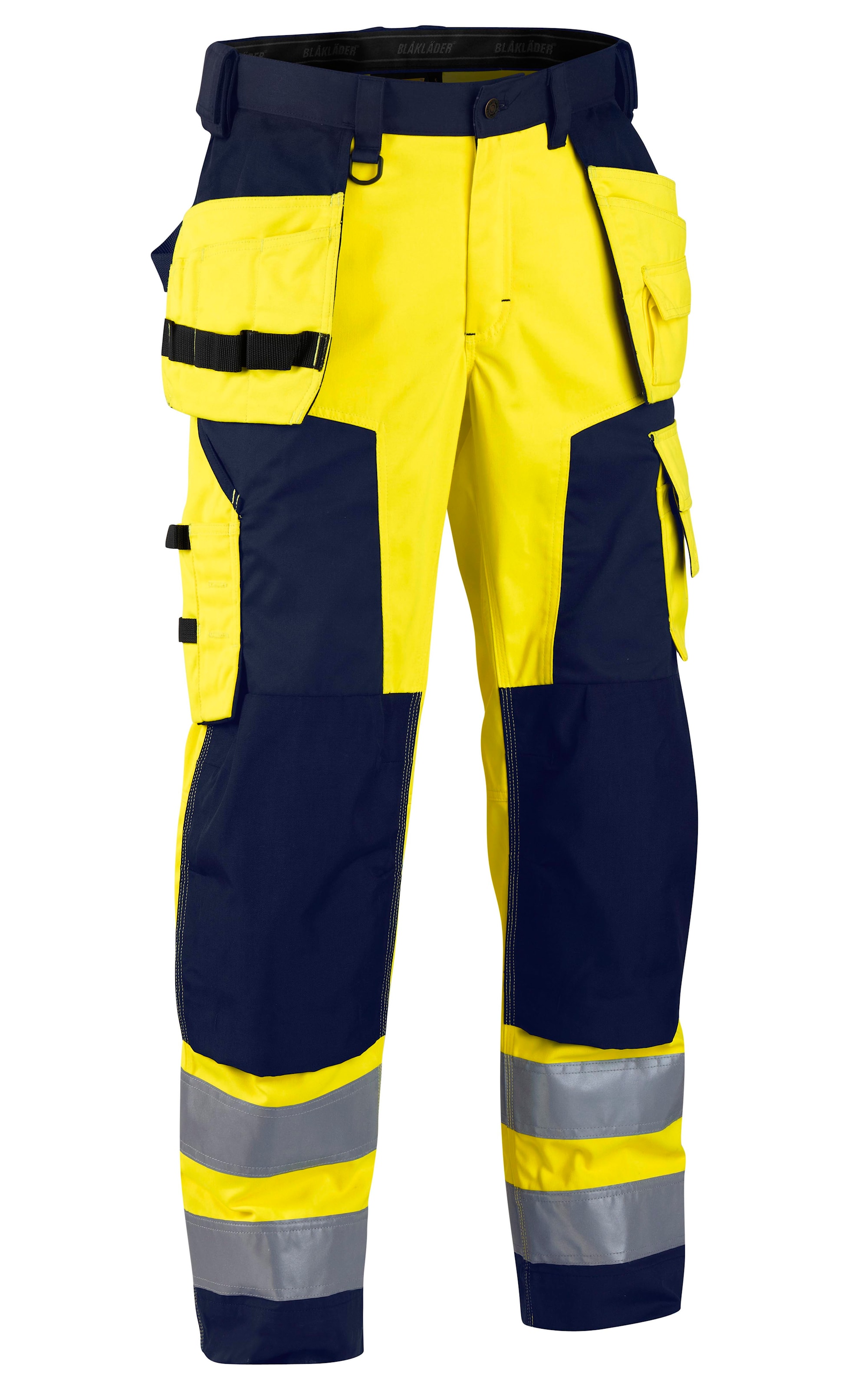 Blåkläder Softshellbukse varsel - Gul/marineblå - D96