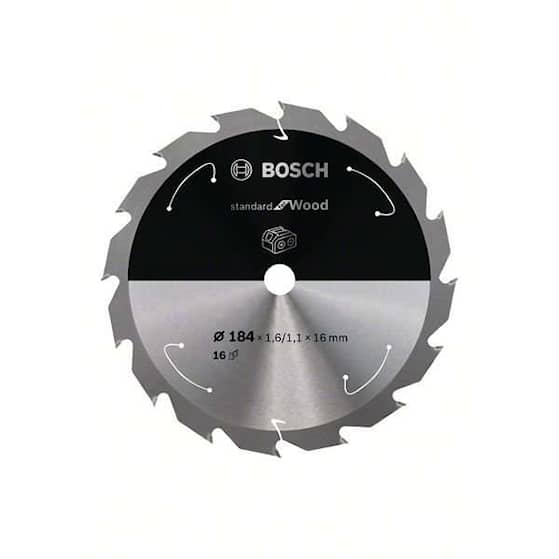 Bosch Standard for Wood-rundsavklinge til batteridrevne save 184x1,6/1,1x16 T16