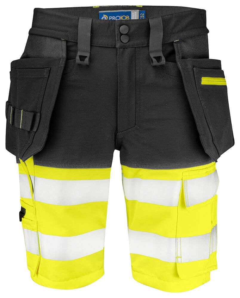 ProJob 6580 Shortsit En Iso 20471 Luokka 1 - Black/Yellow - C46
