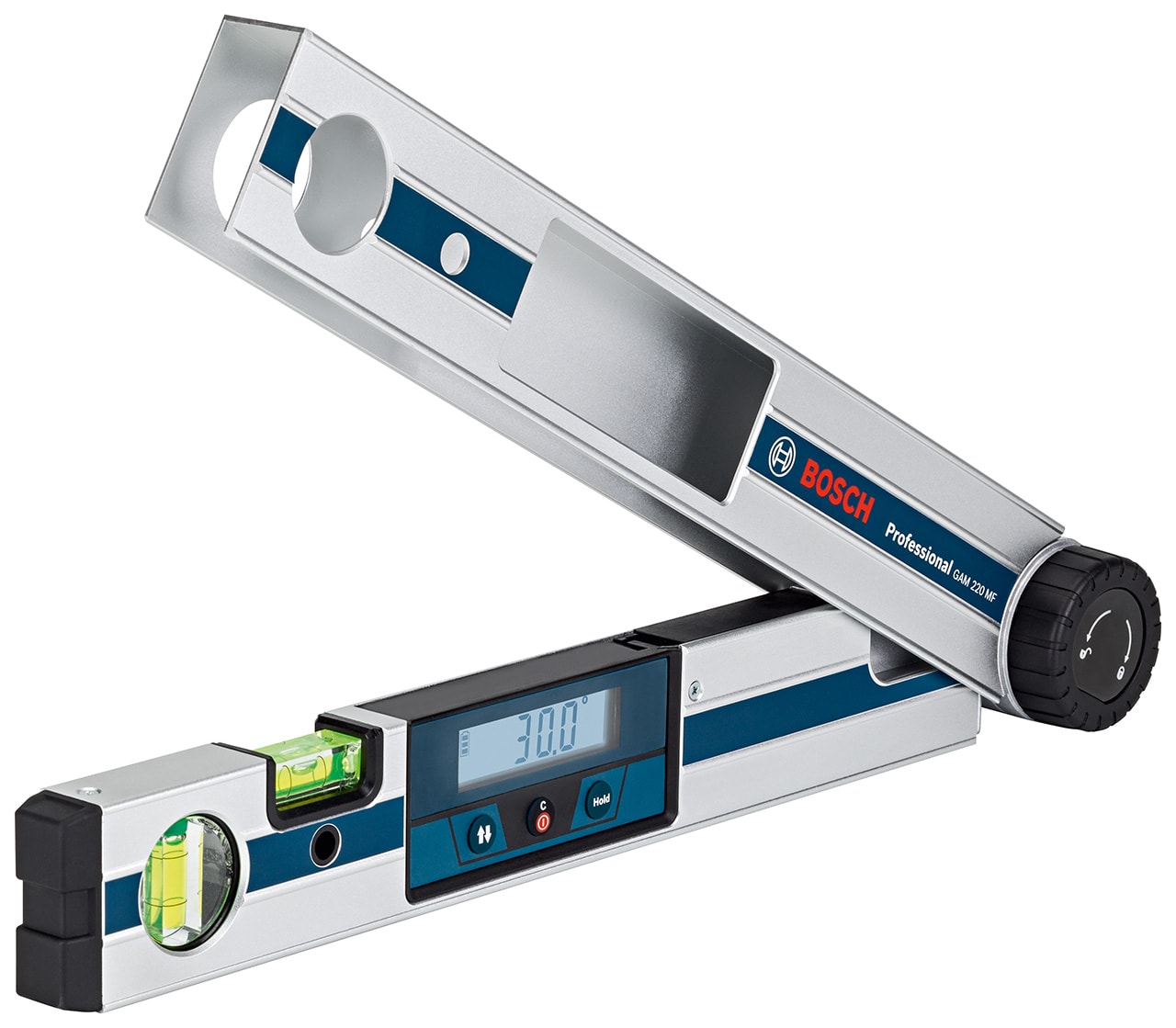 Bosch Vinkelmåler GAM 220 MF Professional med 4 batterier (AA), tilbehørssett
