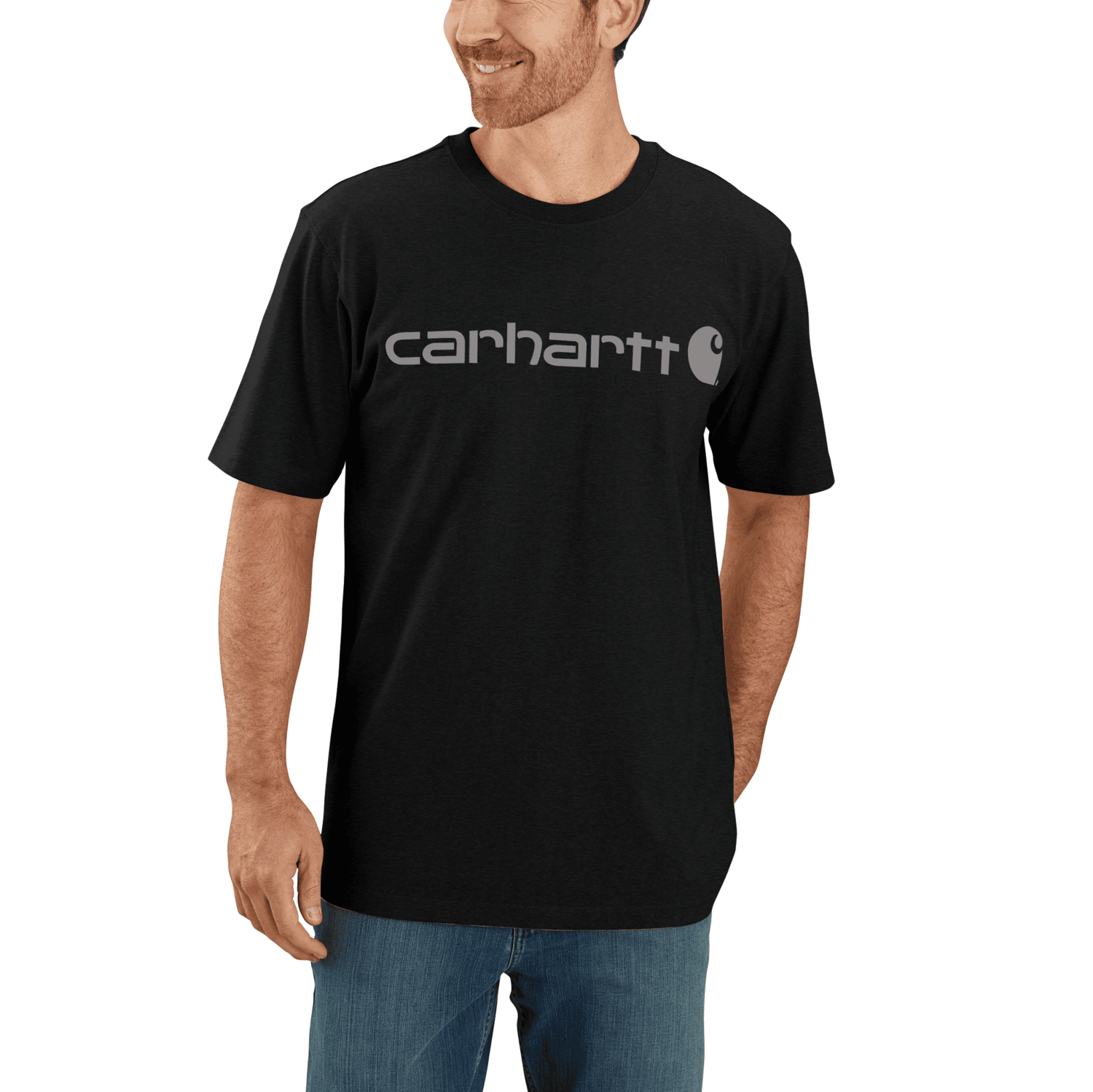 Carhartt Dearborn Relaxed Logo T-Shirt Herr Black/Gray 2XL