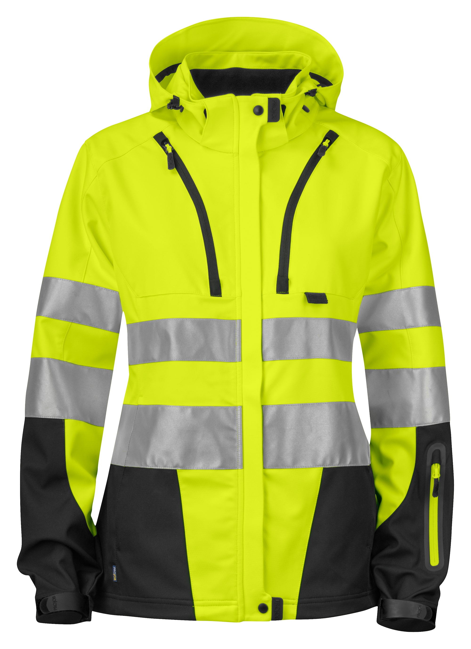 ProJob 6423 Naisten Takki En Iso 20471 Luokka 3/2 - Yellow/Black - S