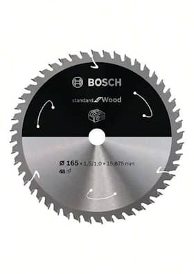 Bosch Standard for Wood -pyörösahanterä johdottomiin sahoihin 165 x 1,5 / 1 x 15,875 T48