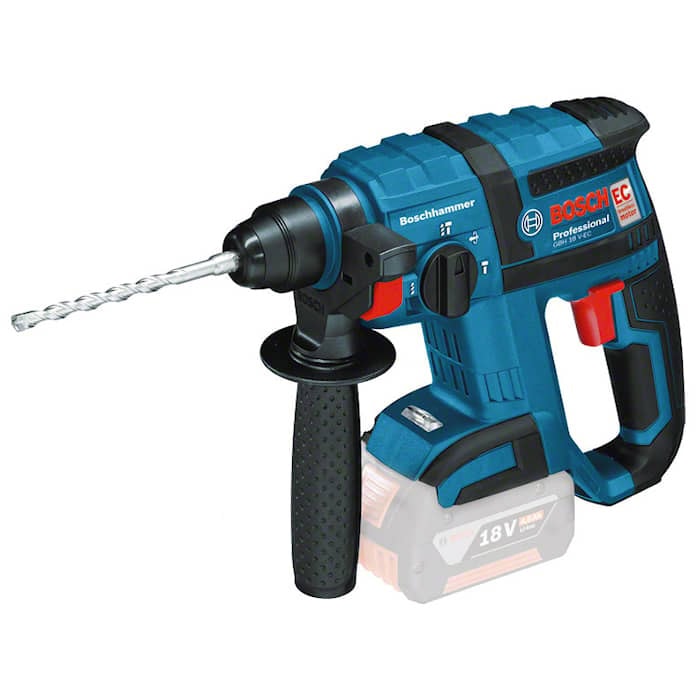 Bosch Batteridrevet borehammer med SDS plus GBH 18 V-EC Professional Solo i L-BOXX