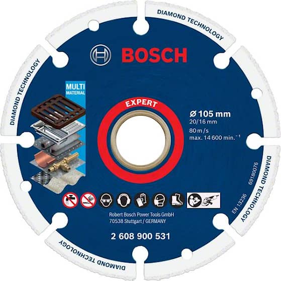 Bosch diamantkappeskive Expert Diamond Metal Wheel 105 x 20/16 mm