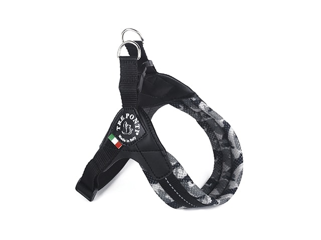 Tre Ponti Mini Mesh hundesele i grå camo med justering str. 2,5