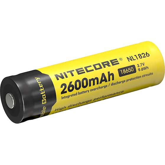 Nitecore 18650, 3,7V, 2600 mAh Batteri
