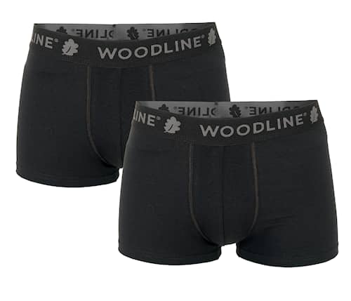 Woodline Boxer Undertøj Sort 2-pak - S
