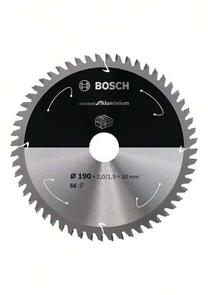 Bosch Sägeblatt Standard für Aluminium 190x2/1,5x30mm 56Z
