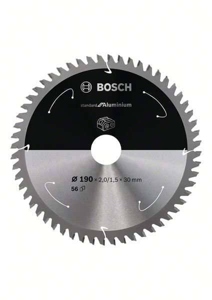 Bosch Standard for Aluminium-sirkelsagblad for batteridrevne sager 190x2/1,5x30 T56