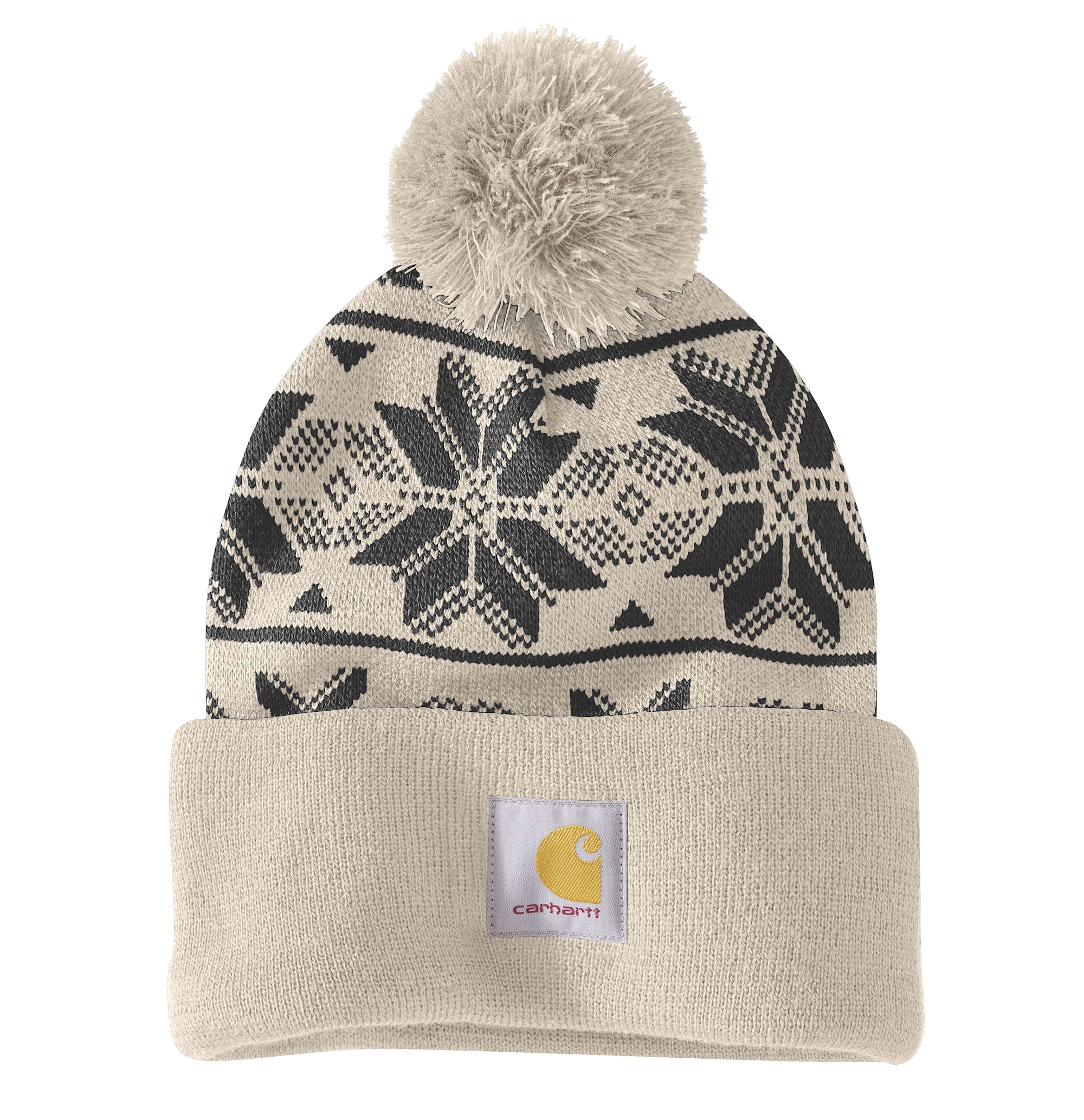 Carhartt Knit pom jacquard Beanie, Carhartt® brown