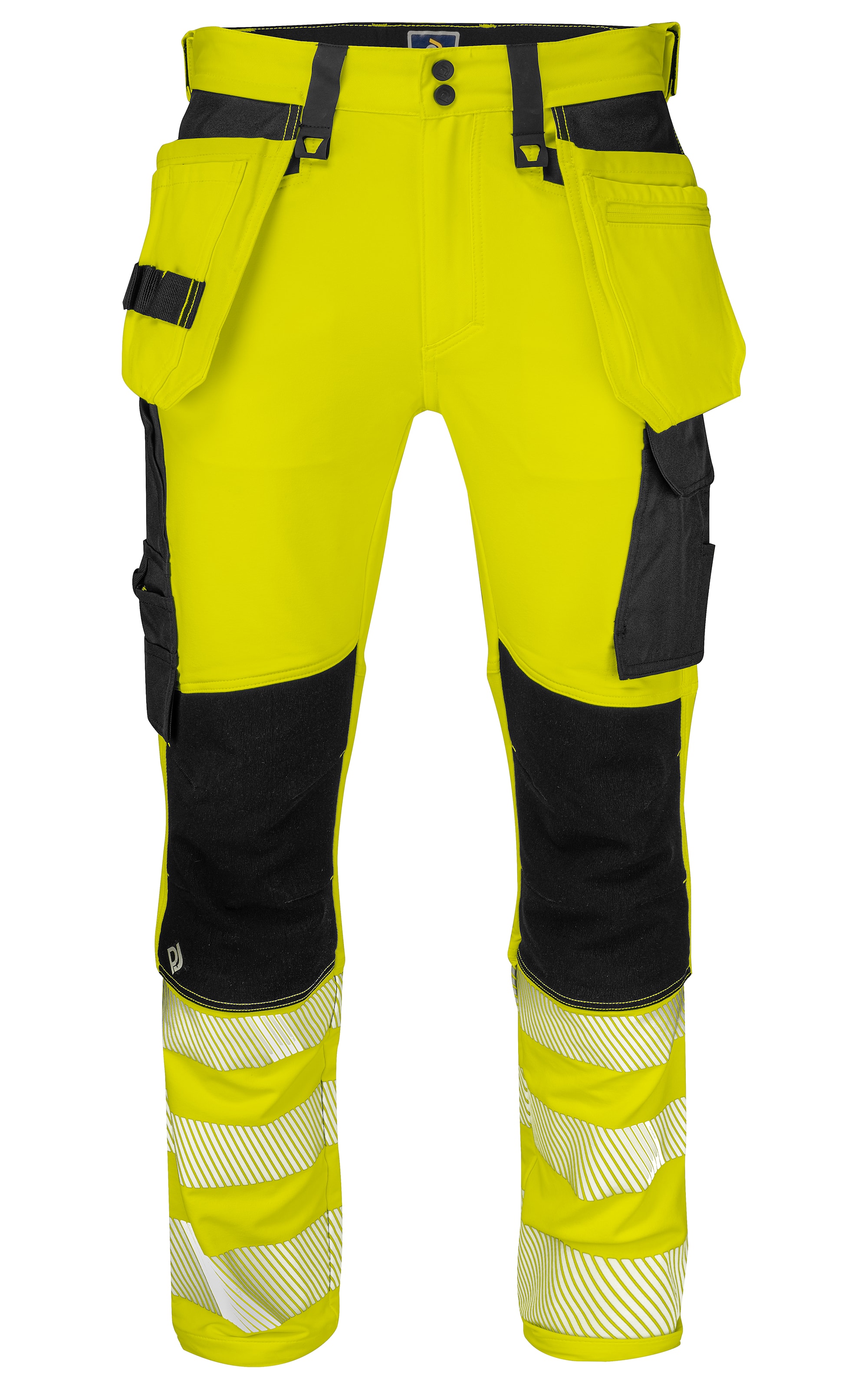 ProJob 6571 Håndverksbukse Stretch En Iso 20471 Kl 2 - Yellow/Black - C60