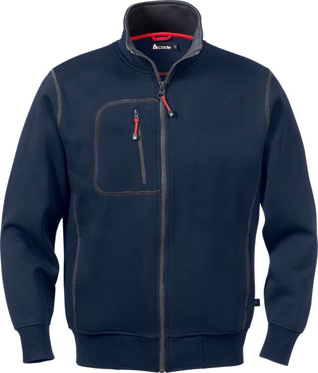 Acode Sweatshirt jakke, herre Sort L