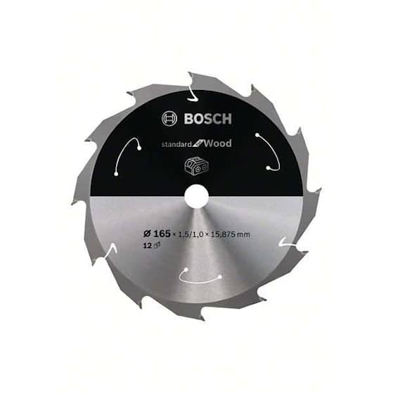 Bosch Standard for Wood-rundsavklinge til batteridrevne save 165x1,5/1x15,875 T12