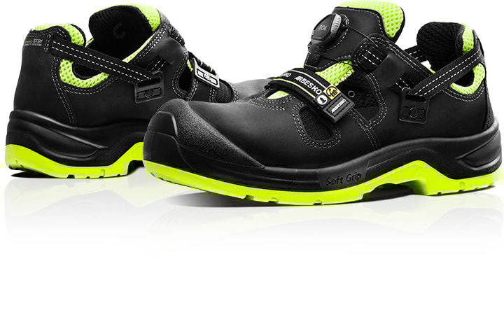 Arbesko 929 Svart/Lime 48 Skyddssko
