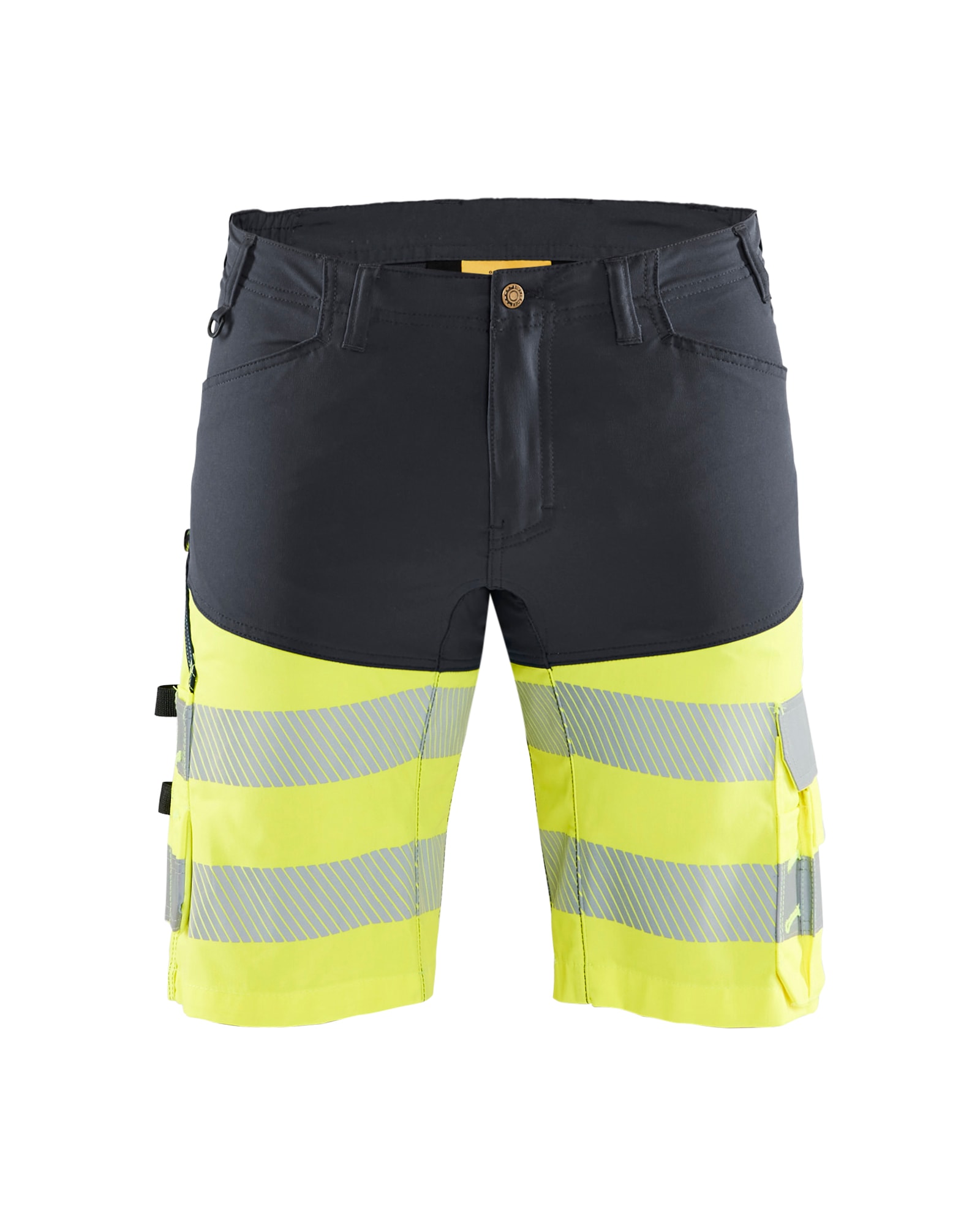 Blåkläder 1541-1811 Varselshorts med stretch utan spikfickor Mellangrå/Varselgul C62