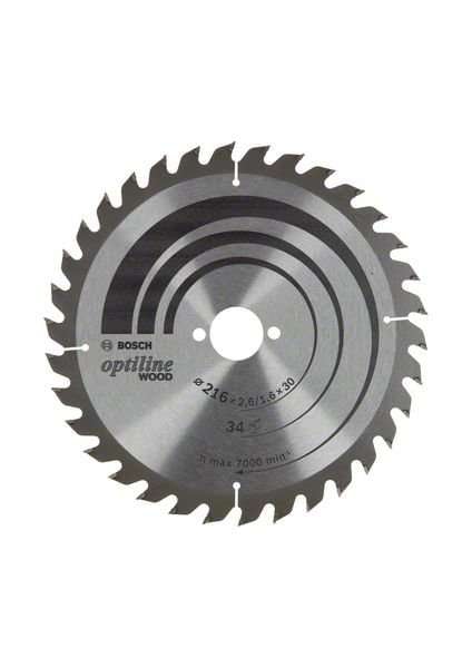 Bosch Sägeblatt Optiline für Holz 216x30mm 34Z