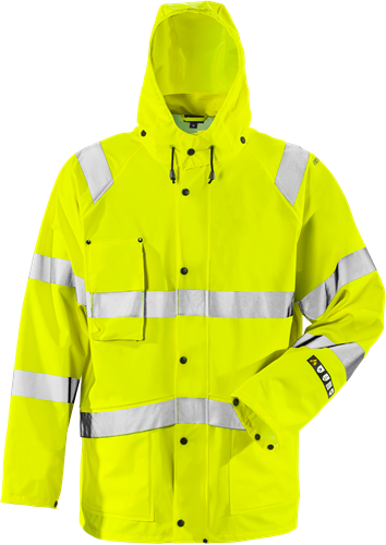 Fristads Flamme høy synlighet regnjakke cl 3 4845 RSHF Hi-Vis Gul 3XL
