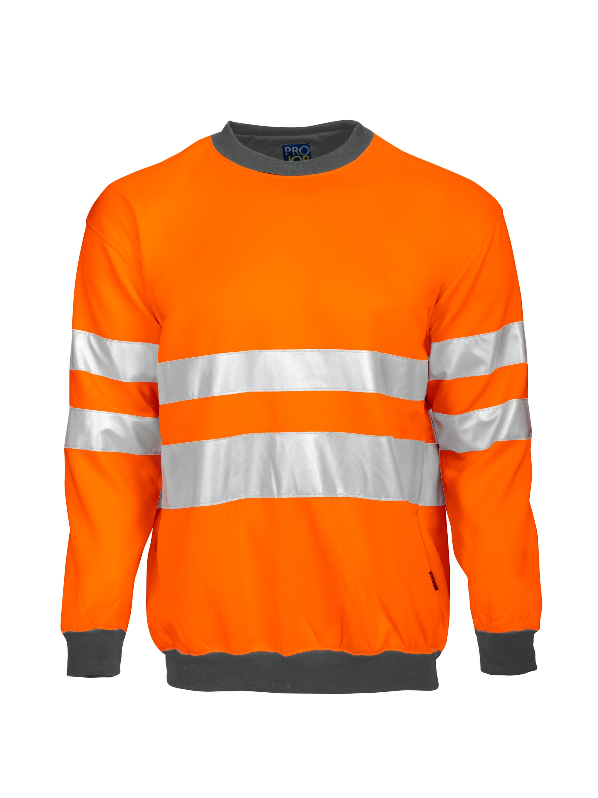 ProJob 6101 Sweatshirt Kl 3 Oransje/Grå 3XL