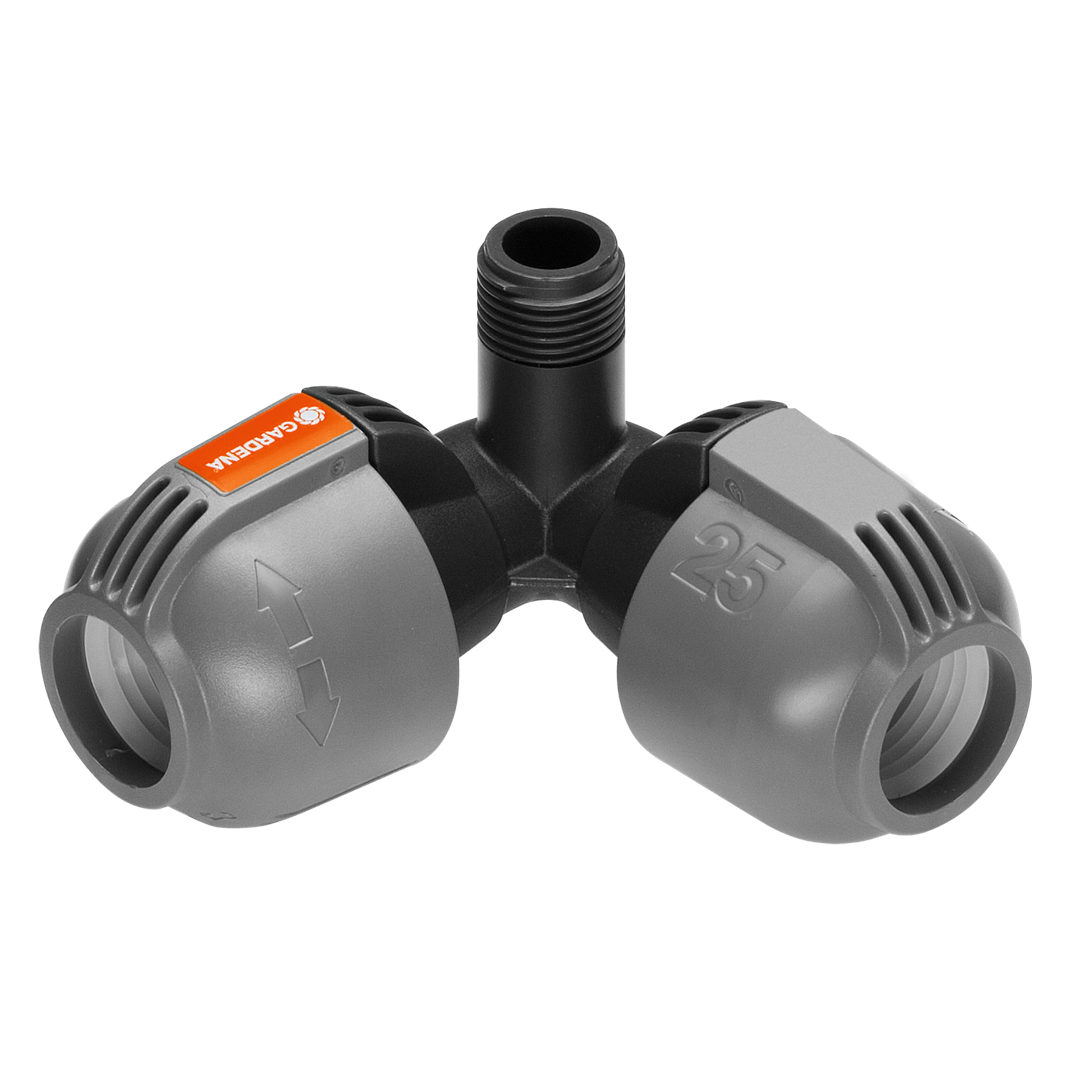 Gardena Winkel-Gerade-Schlauchverbindung 25mm x 1/2'' Außengewinde