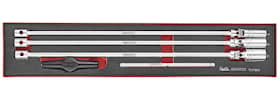 Teng Tools Tændrørstopsæt med 5 dele med ekstra lange toppe med 3/8\" fatning og T-håndtag. TEXTB05