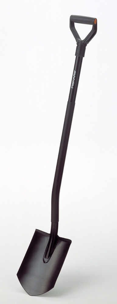 Fiskars hagespade med spiss, svart