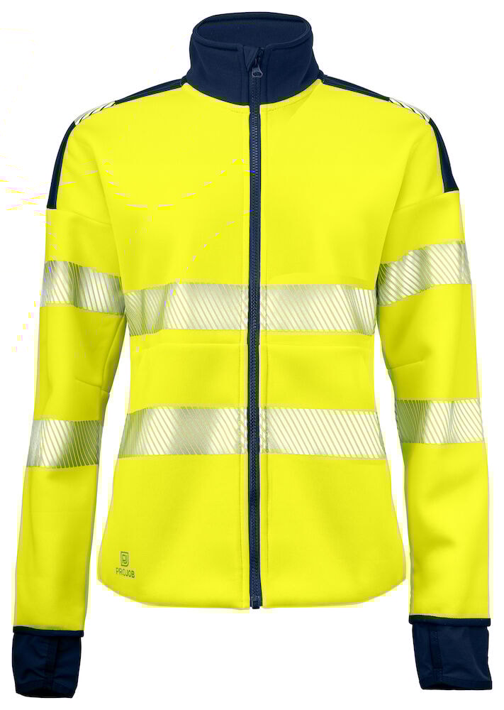 ProJob 6111 Damen Sweatshirt En Iso 20471 Klasse 3/2 - Black/Yellow - 3XL