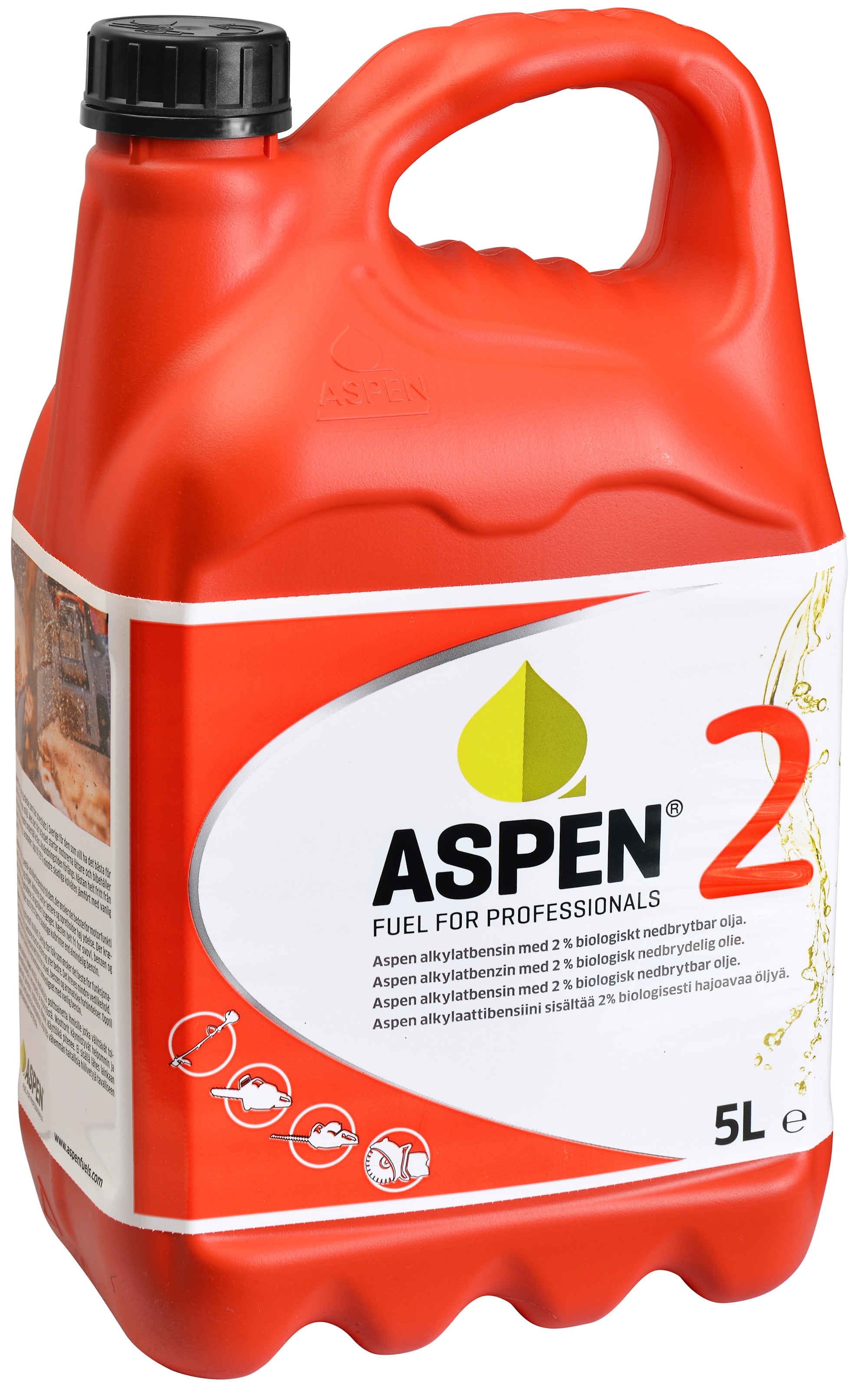 Aspen 2 Alkylatbenzin 54x5L, Miljøbenzin Olieblandet