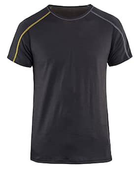 Blåkläder 4798-1734 Underställ T-shirt XLIGHT, 100% Merinoull Mörkgrå/gul L