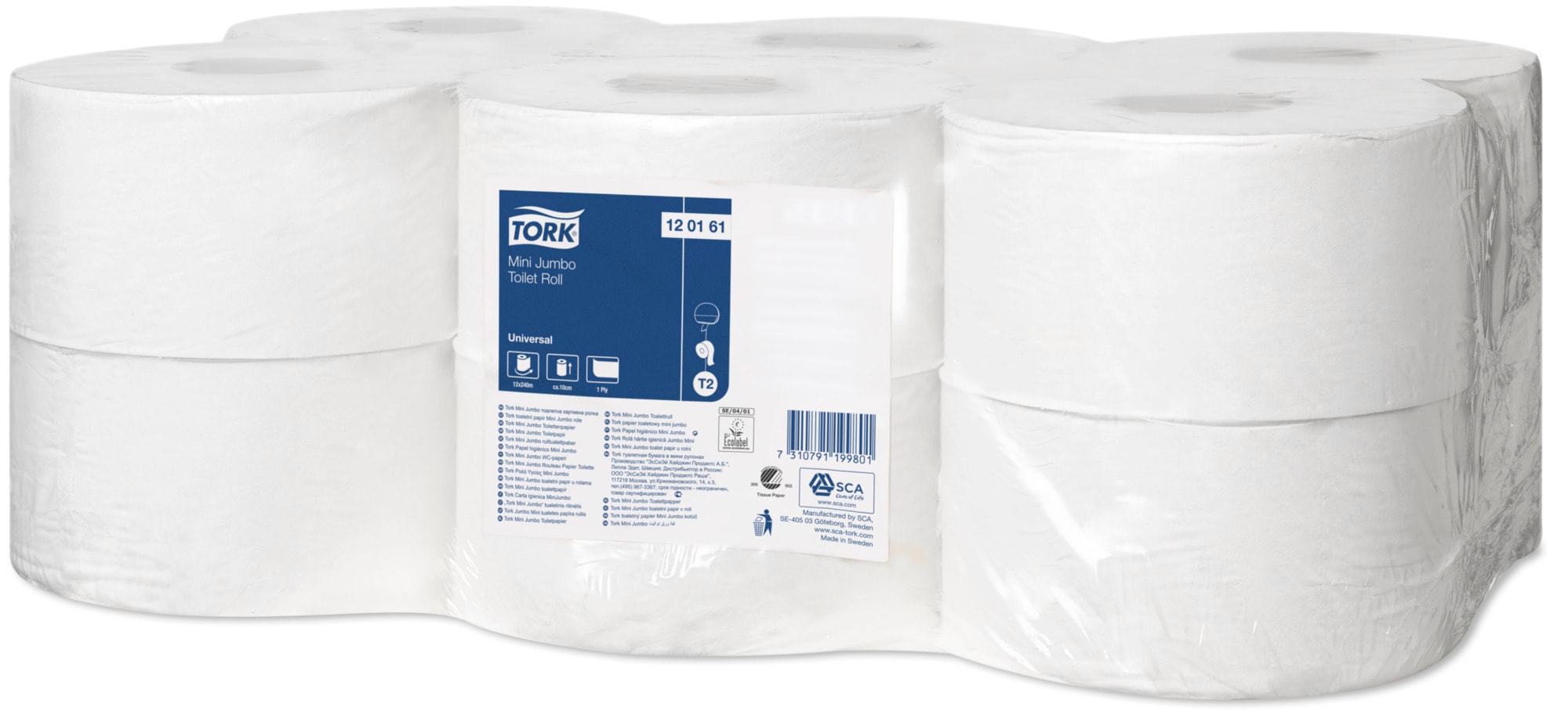 Tork Toalettpapper T2 Universal 120161, 1 lager, natur 12x240m