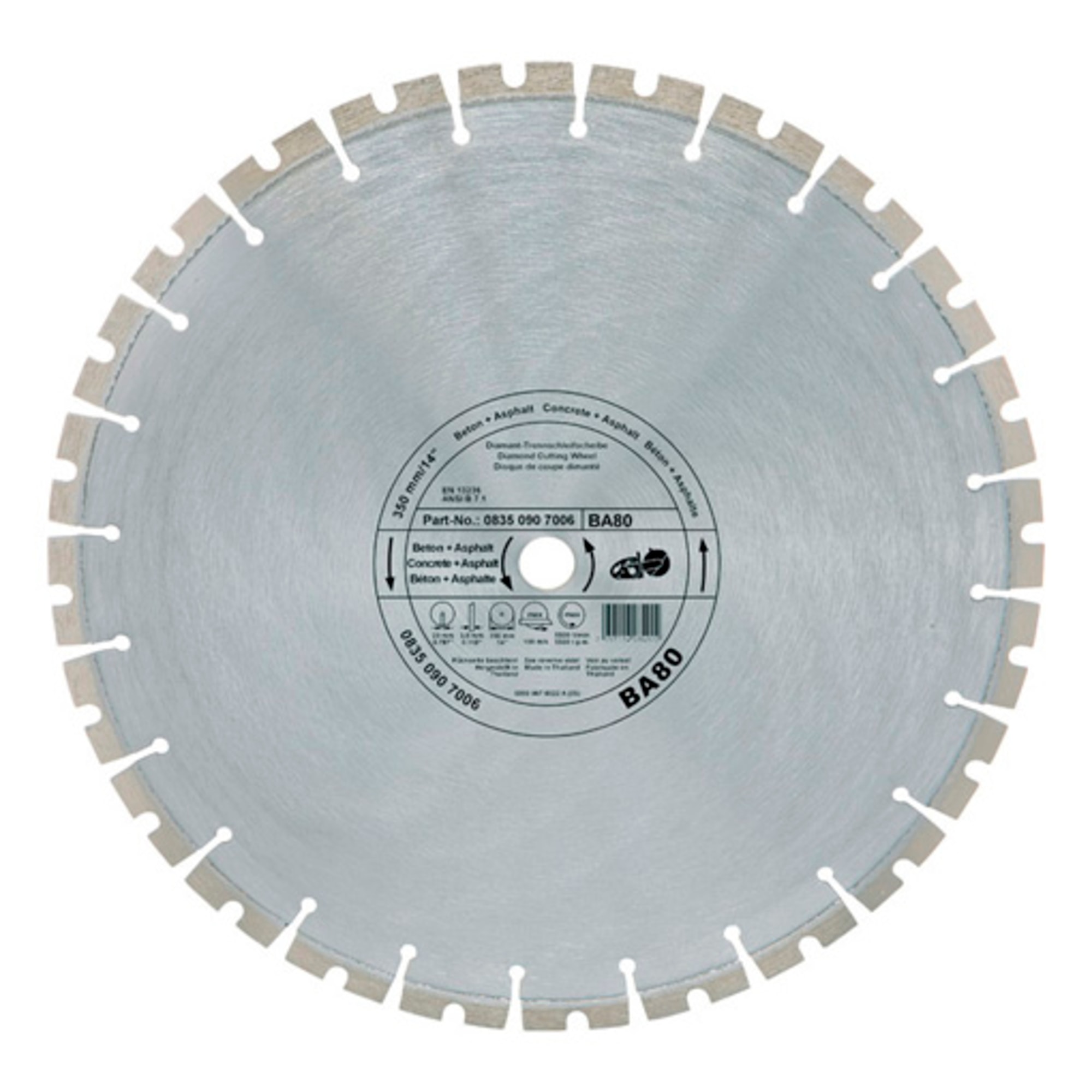 Stihl D-BA90 diamond cutting wheel - Concrete / Asphalt, Ø 400 mm / 16"