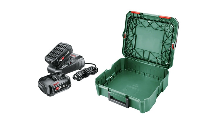Bosch Battery Pack 18V med 2x2,5Ah-batterier og lader i S-Box