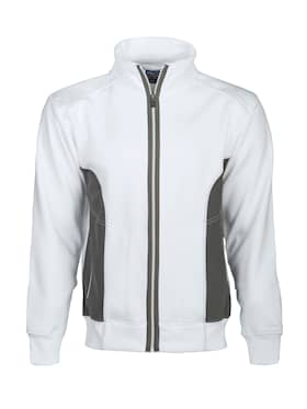 ProJob 2121 Sweatshirt Med Lynlås hvid 4XL