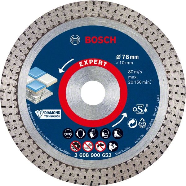 Bosch Diamantskive Expert HardCeramic 125 x 22,23 x 1,4 x 10 mm